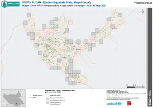 REACH SSD Map WASH Infra Magwi Town Assessment Coverage May2021