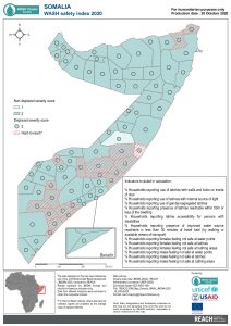 Somalia JMCNA 2020 WASH safety index score October 2020