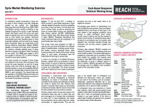 Syria Market Monitoring Exercise, April 2017 - Situation Overview