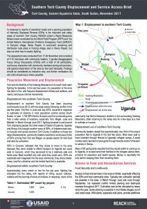 SSD_Profile_Southern Torit County Displacement and Service Access Brief_November 2017