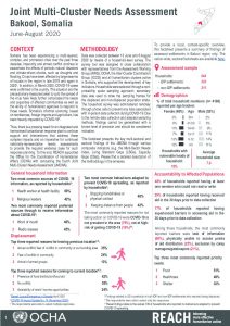 Somalia 2020 Joint Multi-Cluster Needs Assessment, Bakool Regional Factsheet