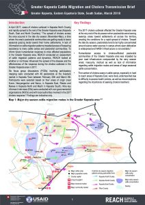 SSD_Brief_Greater Kapoeta Cattle Migration and Cholera Transmission_March 2018