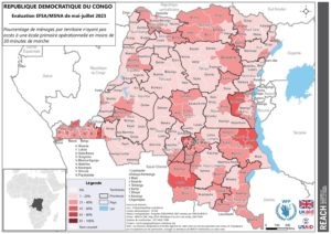 REACH RDC Cartes EFSA/MSNA - Education : Accès infrastructure - Octobre 2023