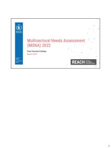 REACH Ukraine MSNA Food Security Presentation (April 2022)