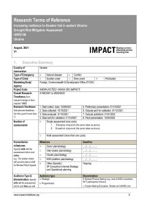 Ukraine Drought Risk Mitigation Assessment - TOR, September 21