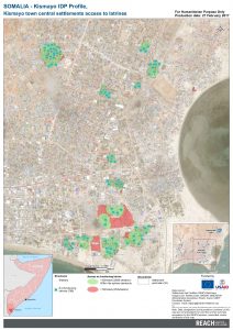 reach som map kismayo town central IDP settlements latrine access 02nov2016 a3 l en
