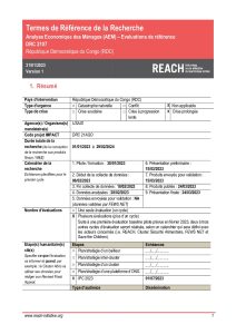 REACH DRC Terms of Reference Household Economic Analysis January 2023