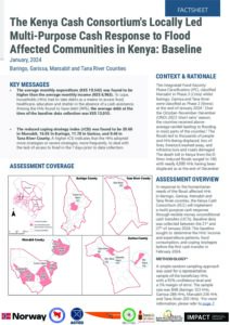 The Kenya Cash Consortium's Locally Led Multi-Purpose Cash Response to Flood Affected Communities in Kenya: Baseline