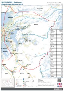 South Sudan - Flood Overview Guit Map - September 2025