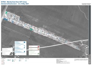 Menbij East New Camp Infrastructure Map A0 - May 2021