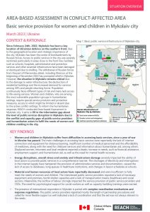 REACH Ukraine Area-based Assessment in conflict-affected area (Mykolaiv), Situation Overview, March 2023