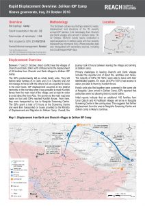 IRQ_Factsheet_Mosul Rapid Assessment: Zelikan IDP Camp_October 2016