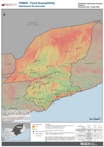 REACH YEM MAP Hadramawt HVA FloodSusceptibility 16APR2020 A4 V2