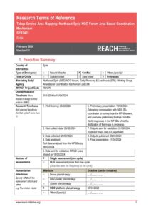 REACH Syria Tabqa Service Area Mapping Terms of Reference, February 2024