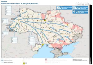 Ukraine Border Crossing Assessment Map (9 Mar 2022)