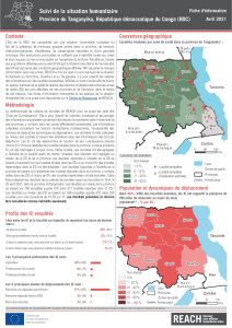 Suivi de la situation humanitaire au Tanganyika, avril 2021