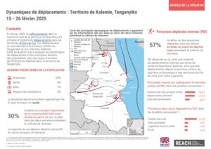 REACH RDC - Dynamiques de déplacements - Territoire de Kalemie, Tanganyika : 15 - 26 février 2025