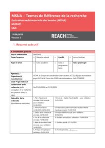 REACH Mali Termes de Références MSNA 2026