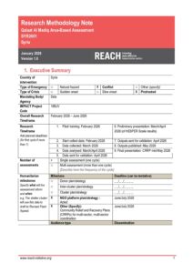 REACH Syria HESPER ABA Hama, ToR (February 2026)