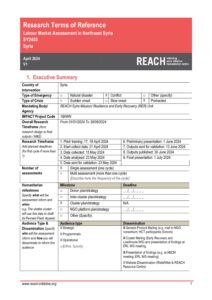 Labour Market Assessment (LMA) of Tabqa, Raqqa, Northeast, April 2024