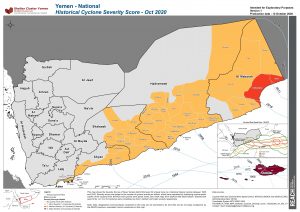 YEM - MAP - Historical Cyclone Severity Score (October 2020)