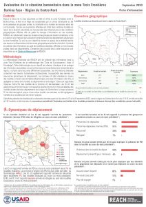 Humanitarian Situation Monitoring September 2020 Factsheet Centre Nord