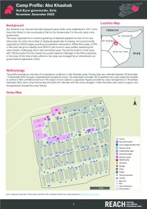 REACH SYR Factsheet NES Camp Profile AbuKhashab November 2022
