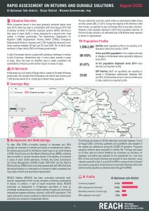 IRQ ReDS Rapid Assessment Factsheet Al -Qairawan, October 2020