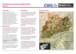 Afghanistan - Rapid Market Assessment - Baghlan floods