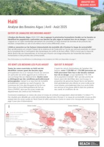REACH Haïti ANA Analyse des besoins aigus Brief (Avril - Aout 2025)