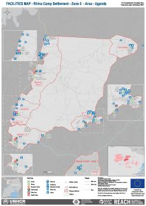 UGA_Map_Rhino Camp_Zone 2 Facilities_September 2018