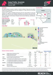 Areesheh Camp Profile, Northeast Syria – February 2020