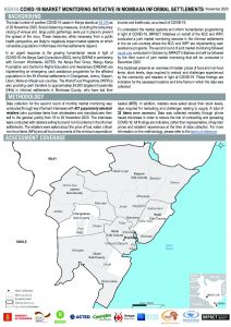 COVID-19 Market Monitoring in Mombasa informal settlements - November 2020