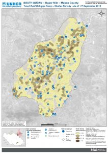 SSD MAP UNHCR BatilCamp ShelterDensity 28SEP17