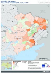 UKR_Map_East Ukraine_Change Of Registered IDPs_18JUL2017_A4