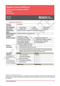 South Sudan WASH Infrastructure Mapping Terms of Reference WASH Infrastructure Mapping, May2021 (external)
