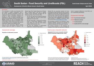 Assessment of Hard-to-Reach Areas: Food Security & Livelihoods, April 2022