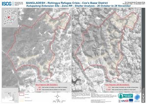 Bangladesh - Cox's Bazar - Kutupalong Extension Site - Zone RR Shelter Analysis Comparison - 26 October & 28 November 2017