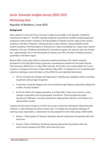 REACH Moldova — Methodology Note — Socio-Economic Insights Survey (SEIS) (June 2025)