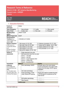 REACH-CCCM Collective Site Monitoring (CSM). ToR May 2022