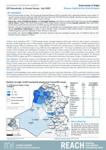 REACH Iraq 2022 Movement Intentions Assessment Factsheet by Governorate of Origin