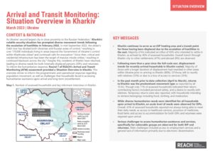 REACH Ukraine Arrival and Transit Monitoring, Situation Overview in Kharkiv (Round 7, March 2023)