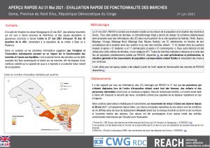 REACH RDC Evaluation Rapide des Marchés - Nyiragongo Goma PD_01 Juin 2021