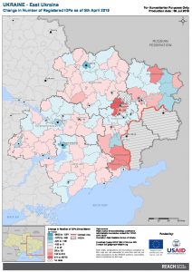 UKR Map East Ukraine Change Of Registered IDPs 05 APR 2019 A4