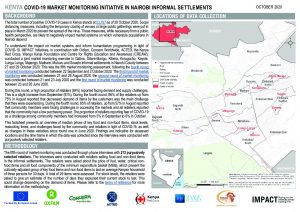 COVID-19 Market Monitoring Initiative in Nairobi informal settlements, October 2020