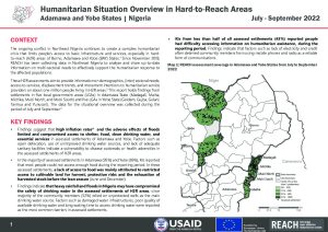 REACH Nigeria Situation Overview Hard-to-Reach Q3, Jul-Sept 2022