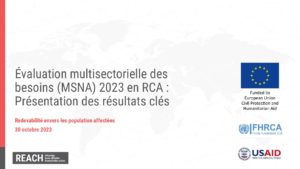 CAR MSNA 2023 : Présentation des résultats en matière de redevabilité