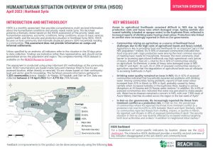 Humanitarian Situation Overview in Northeast Syria – April 2023