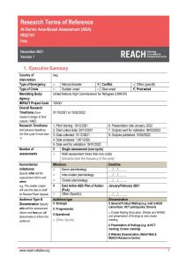 REACH Iraq - Al-Garma Area-Based Assessment - Terms of Reference (December 2021)