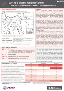 Suivi de la situation humanitaire dans la région du Centre-Nord, Burkina Faso (Mai 2022)